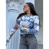 Kép 3/4 - By Me DIOR hosszú ujjú felső - kék mintával