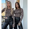 Kép 3/4 - Marina leopárd mintás felső - barna