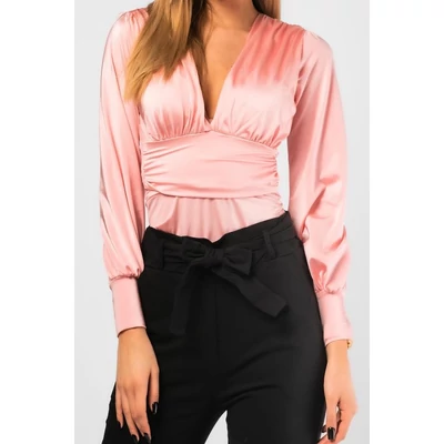 Hosszú ujjú body barack színben