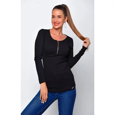 Fekete cipzáros felső
