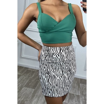 Zebra mintás miniszoknya 