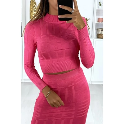 Fukszia hosszú ujjú felső