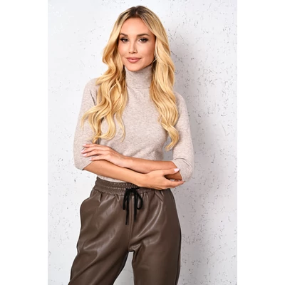 Bézs magas nyakú felső