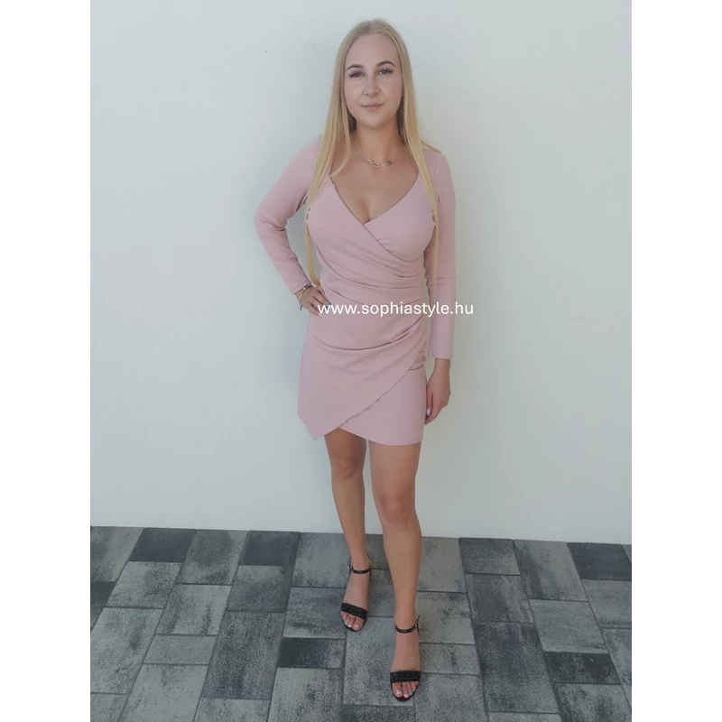 Púder rózsaszín ruha