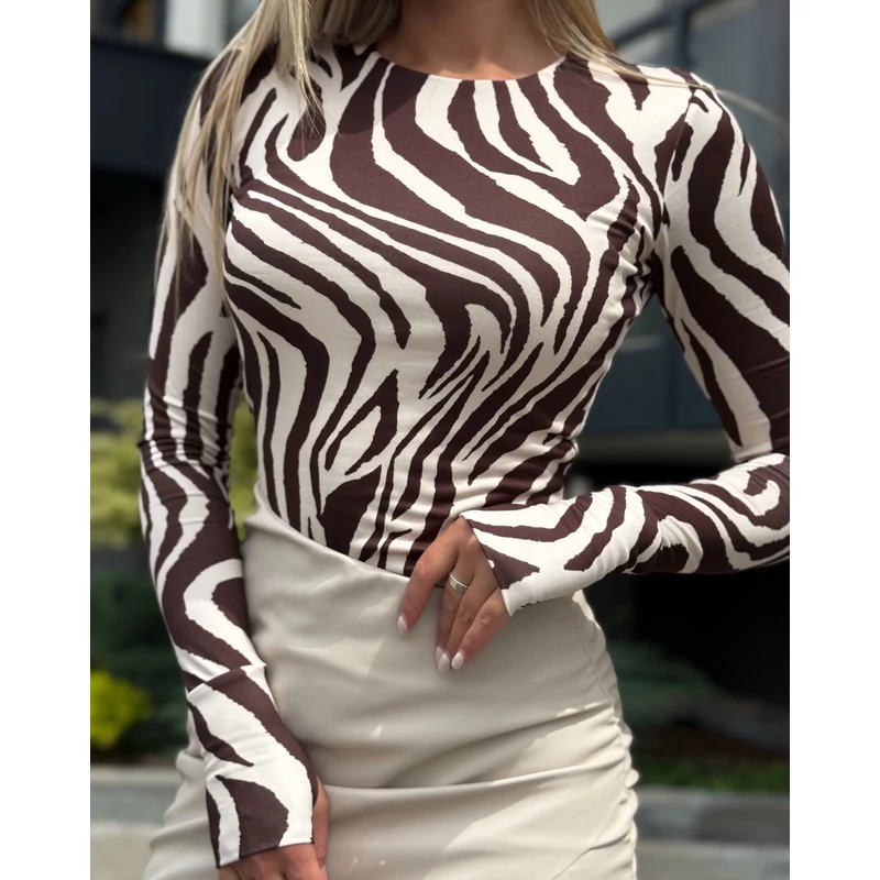Marina zebra mintás felső